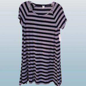 NWT Old Navy Blue/White Striped A-Line Dress